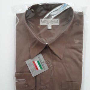 COPY - Daniel Ellissa dress shirt in brown/taupe.